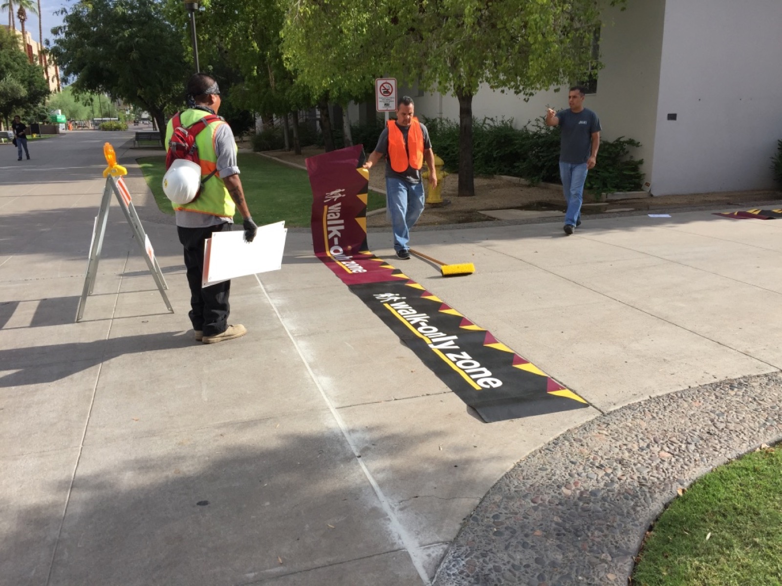 City & Municipal floor signage installation