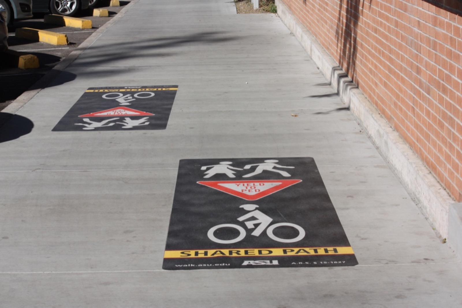 Universities floor signage installation